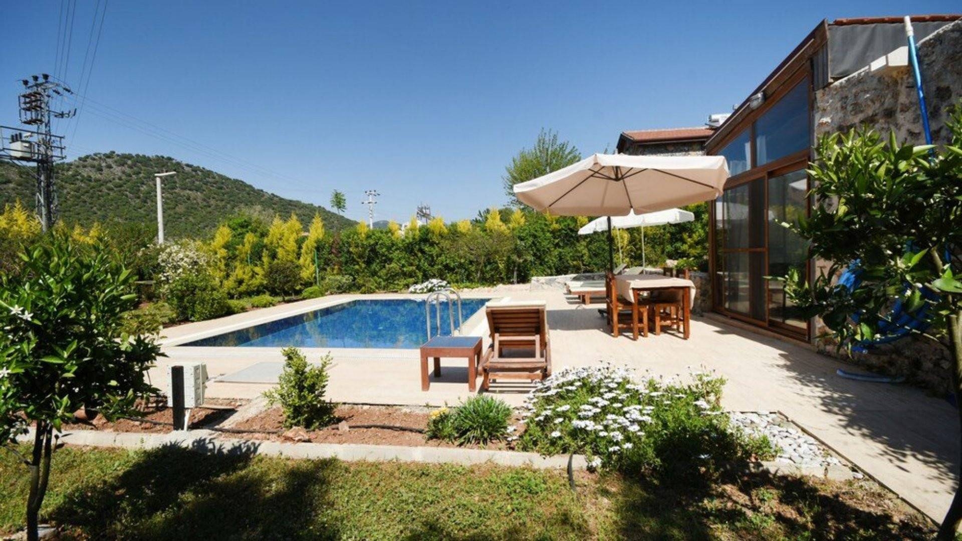 Fethiye Kayaköy'de Sakin Konumda, Özel Havuzlu, Modern Villa