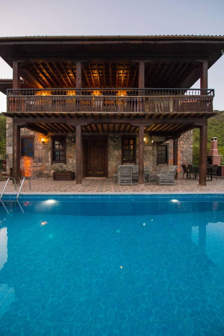 Fethiye Kayaköy'de Şehirden Uzakta, Özel Havuzlu, Taş Villa-43096