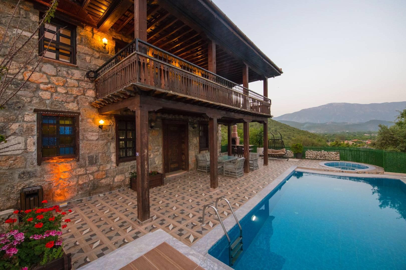 Fethiye Kayaköy'de Şehirden Uzakta, Özel Havuzlu, Taş Villa-43096