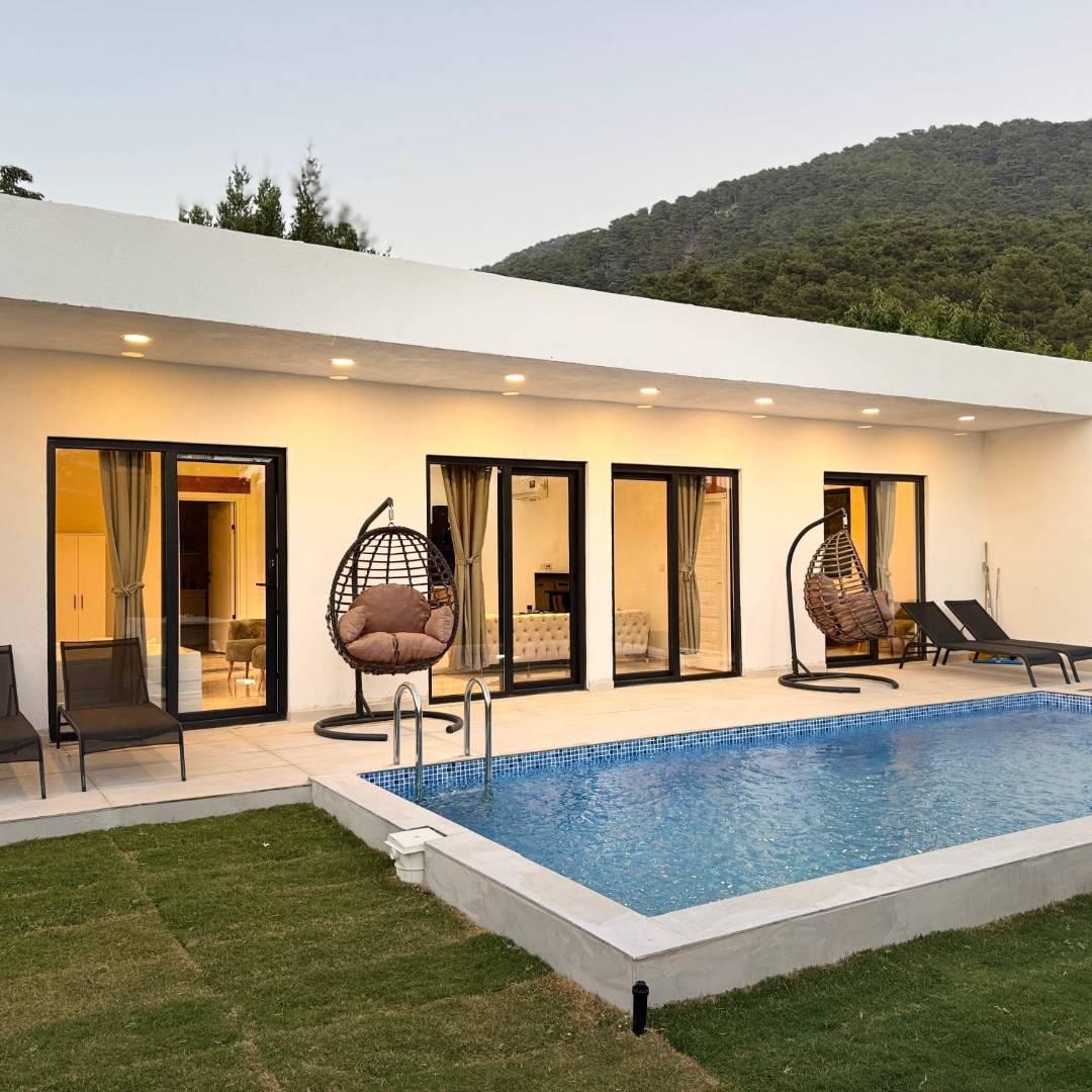 Fethiye Nif'te Şehirden Uzakta, Özel Havuzlu, Jakuzili Villa-43608