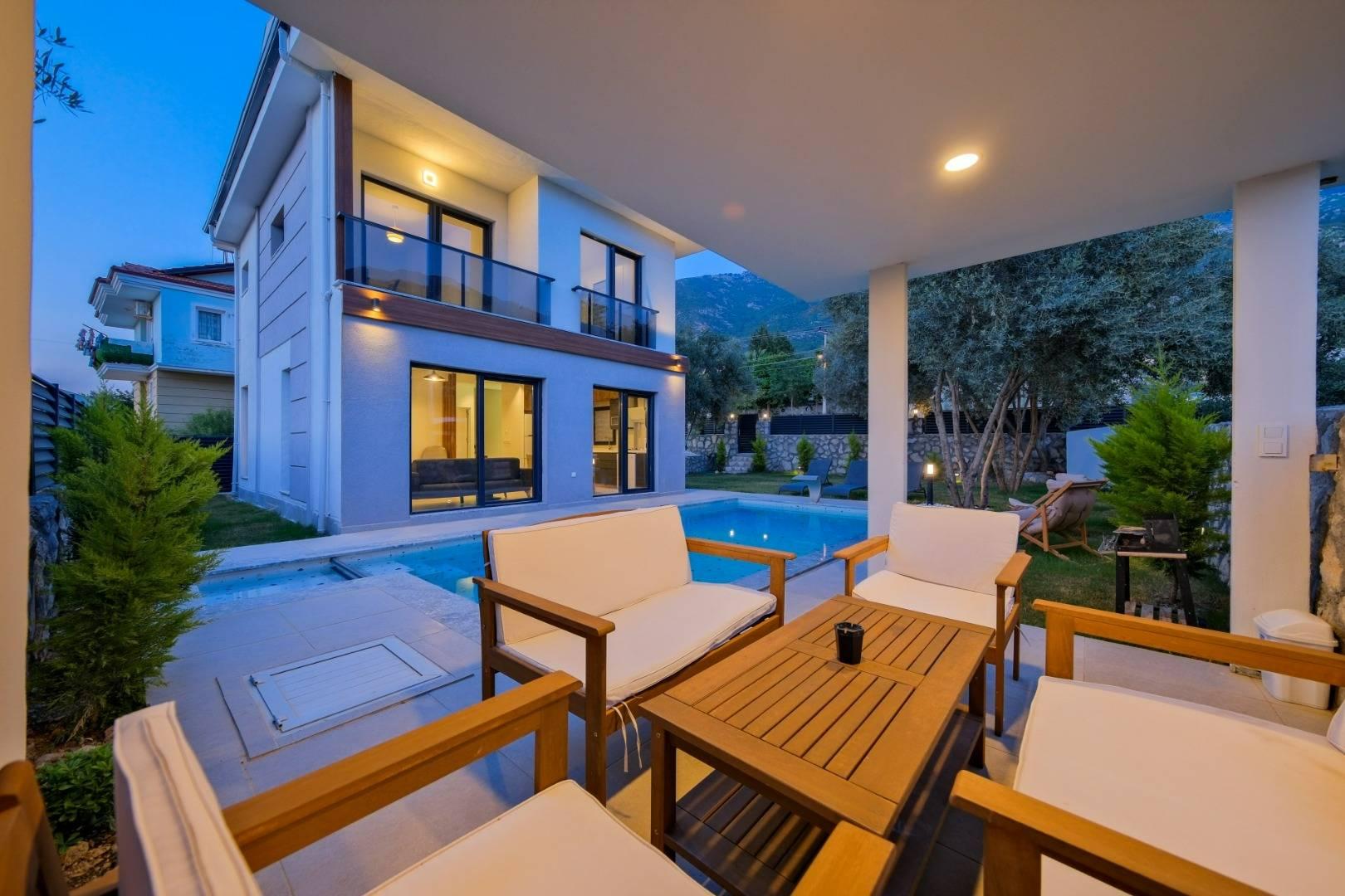 Fethiye Ölüdeniz'de Kalabalık Ailelere Uygun, Özel Havuzlu, 4+1 Villa-41366