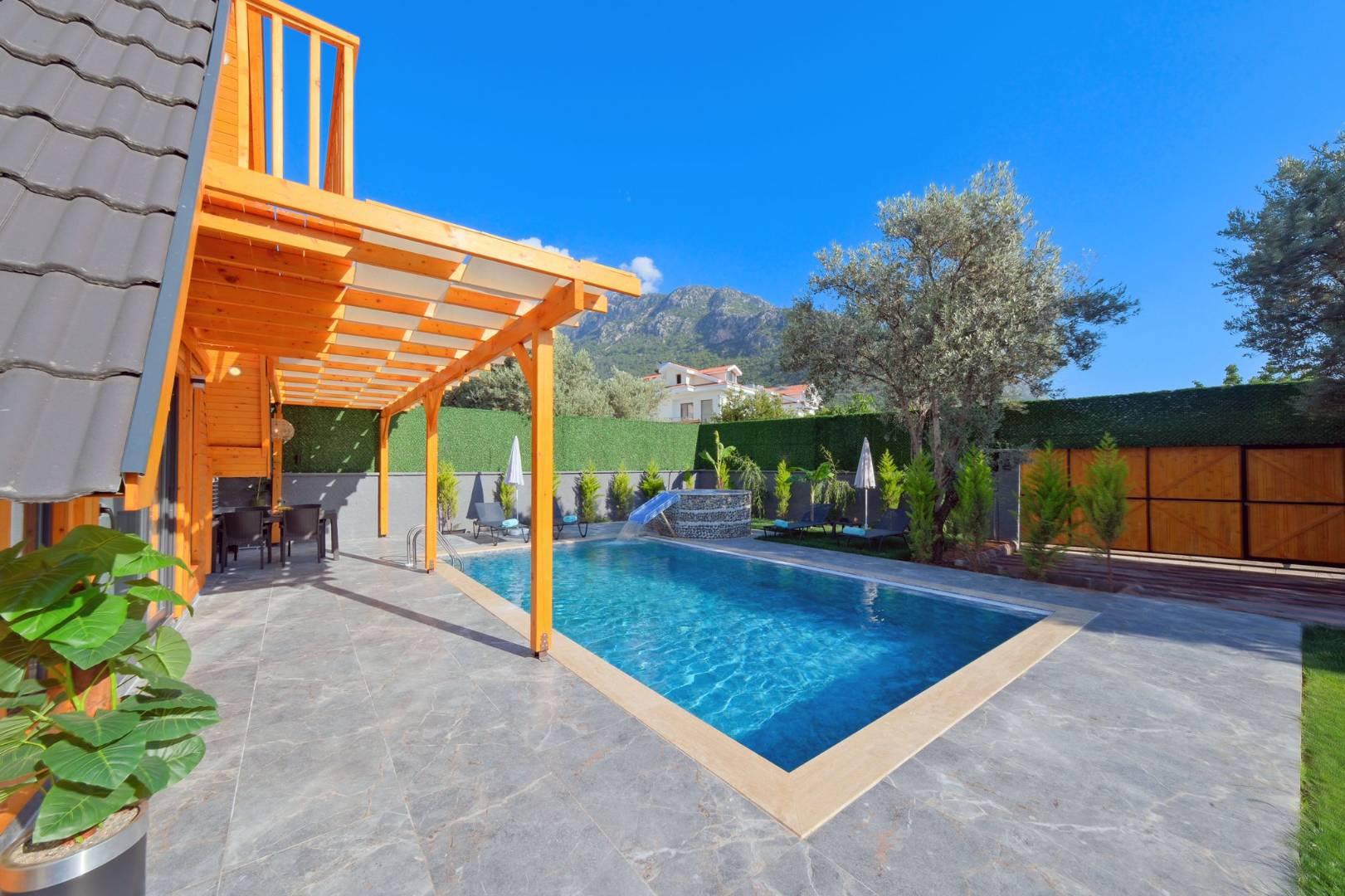 Fethiye Ölüdeniz'de Enfes Doğada, Özel Havuzlu, Şık Bungalov-41897