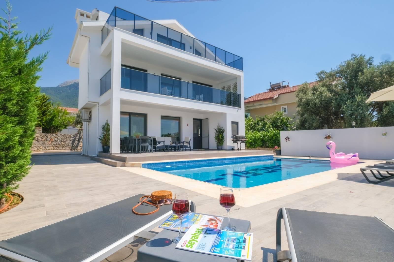 Fethiye Ölüdeniz'de Ferah Alanlara Sahip, Özel Havuzlu, Estetik Villa-33284