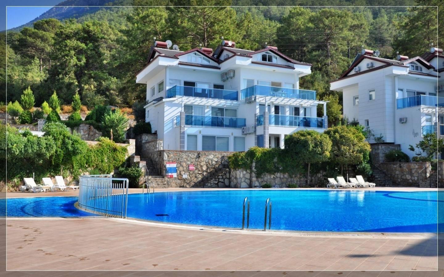 Fethiye Ovacık'ta Babadağ Manzaralı, Ortak Havuzlu, Kiralık Apart-42324