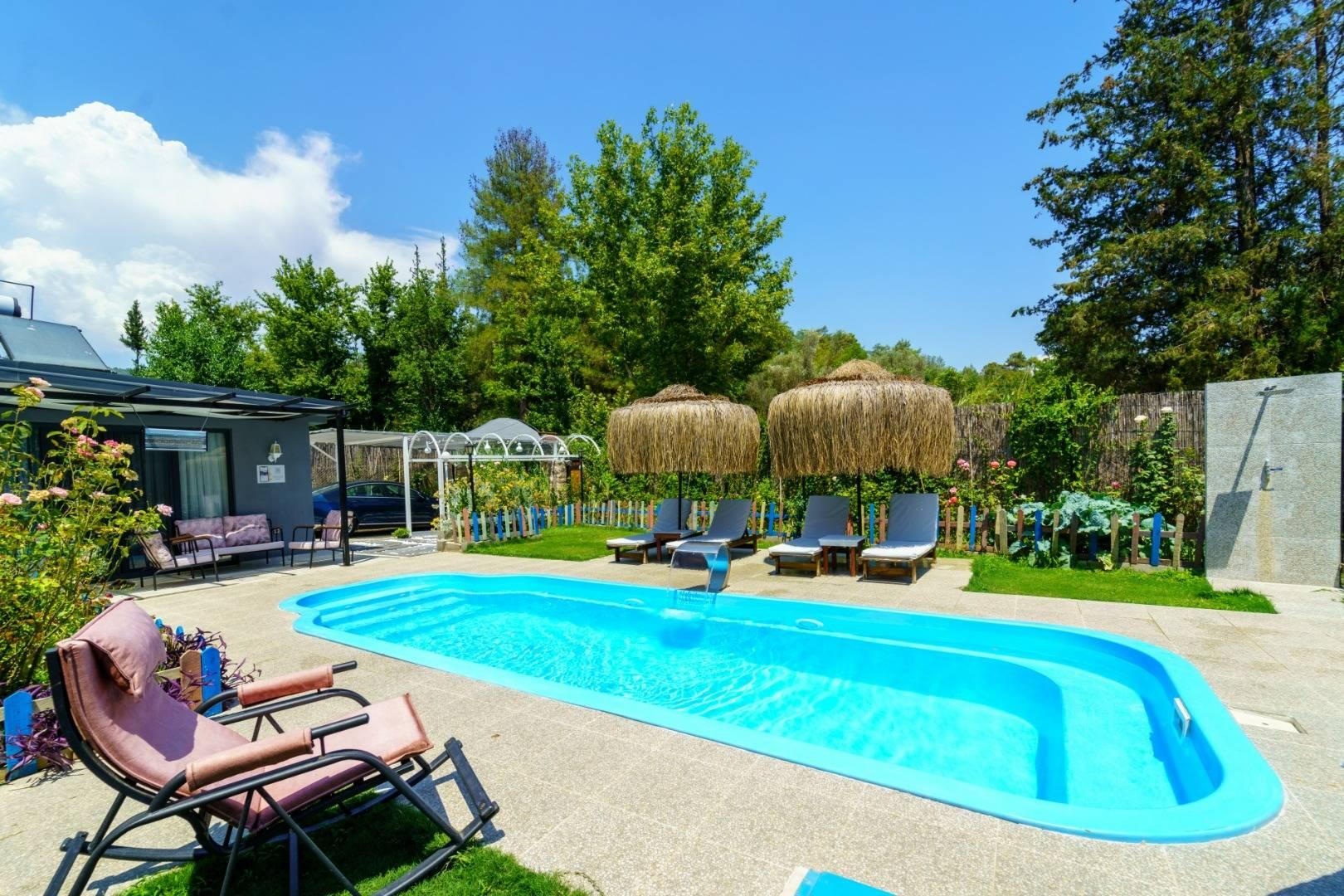Fethiye Çenger'de Muhteşem Doğada, Özel Havuzlu, Modern Bungalov-41541
