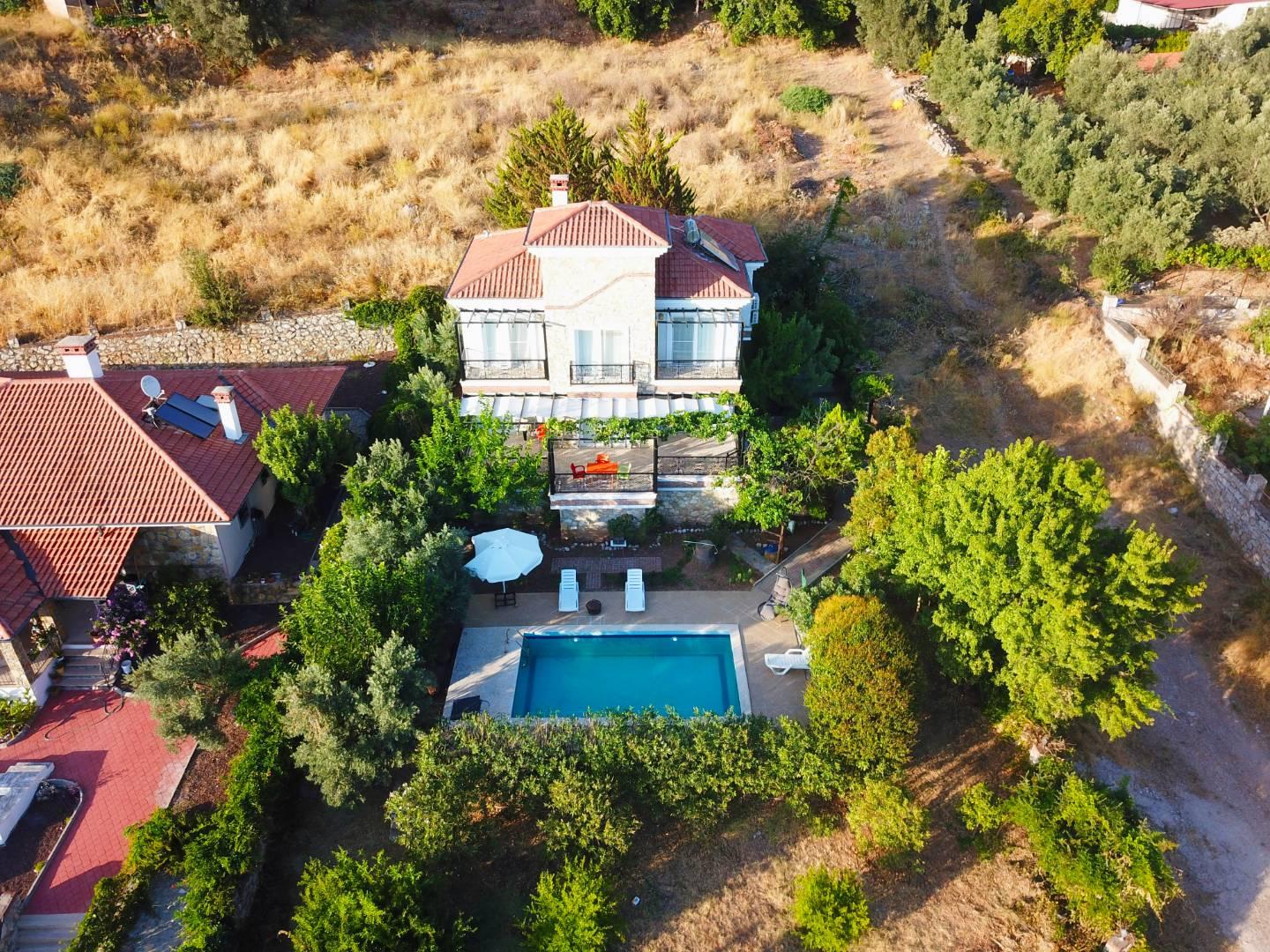 Fethiye Yeşilüzümlü'de Muhteşem Doğada, Özel Havuzlu, 5+1 Villa-43662