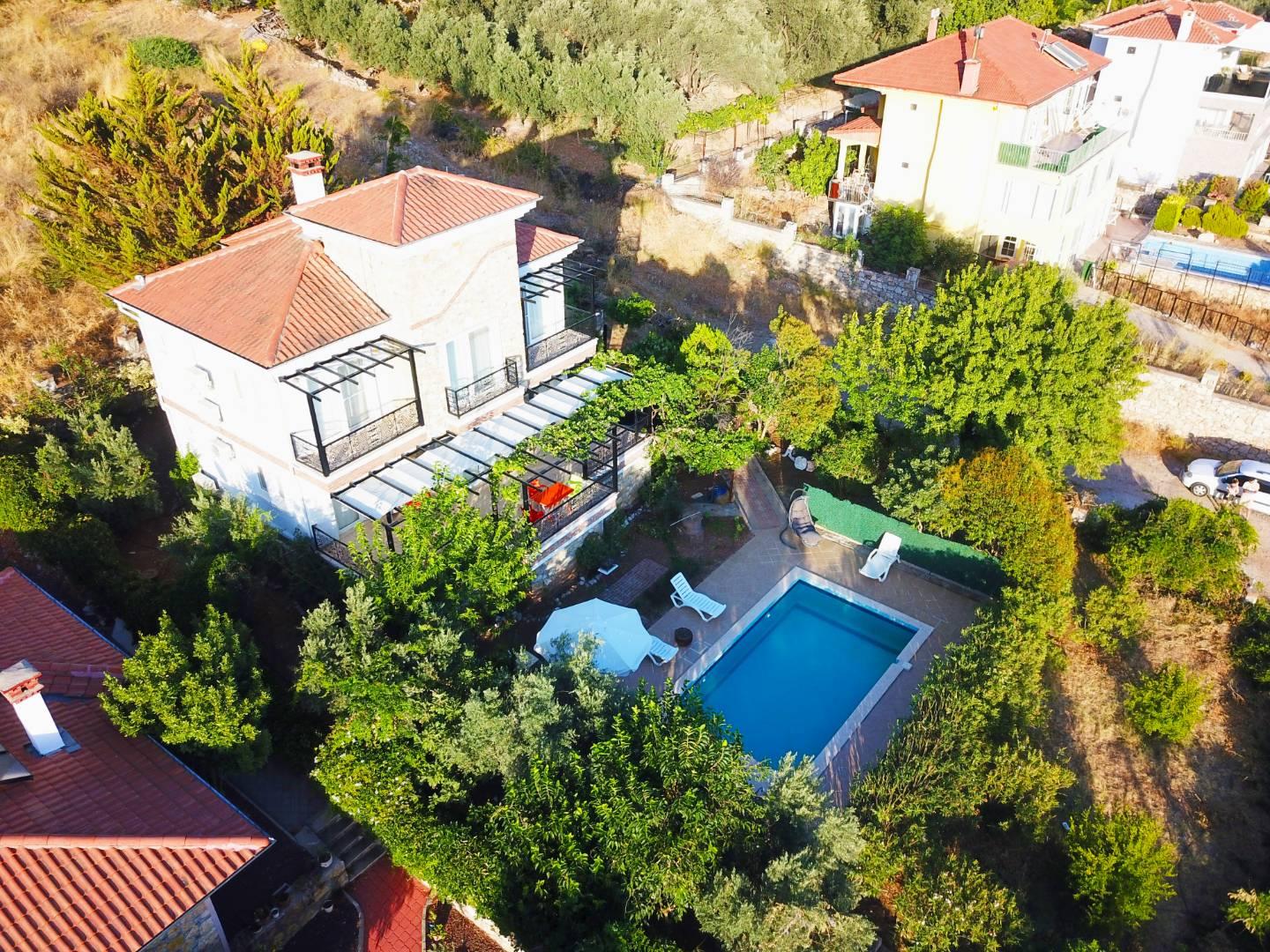 Fethiye Yeşilüzümlü'de Muhteşem Doğada, Özel Havuzlu, 5+1 Villa-43662