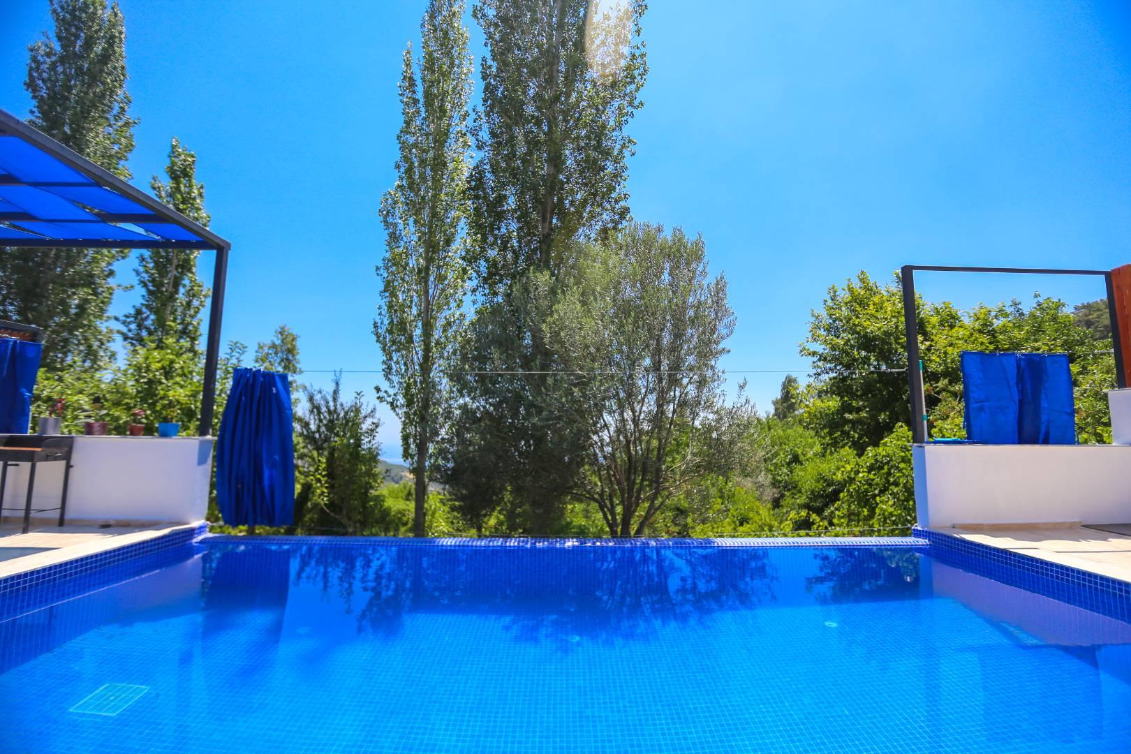 Kaş İslamlar'da Doğa Manzaralı, Özel Havuzlu, Jakuzili, Kiralık Villa-28406