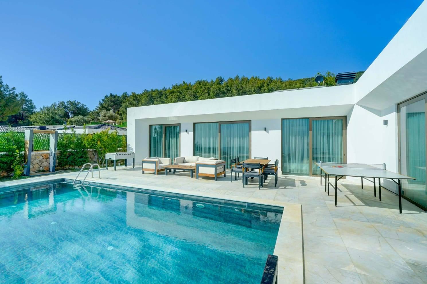 Kaş İslamlar'da Deniz Manzaralı, Özel Havuzlu, Çift Jakuzili Villa-37666