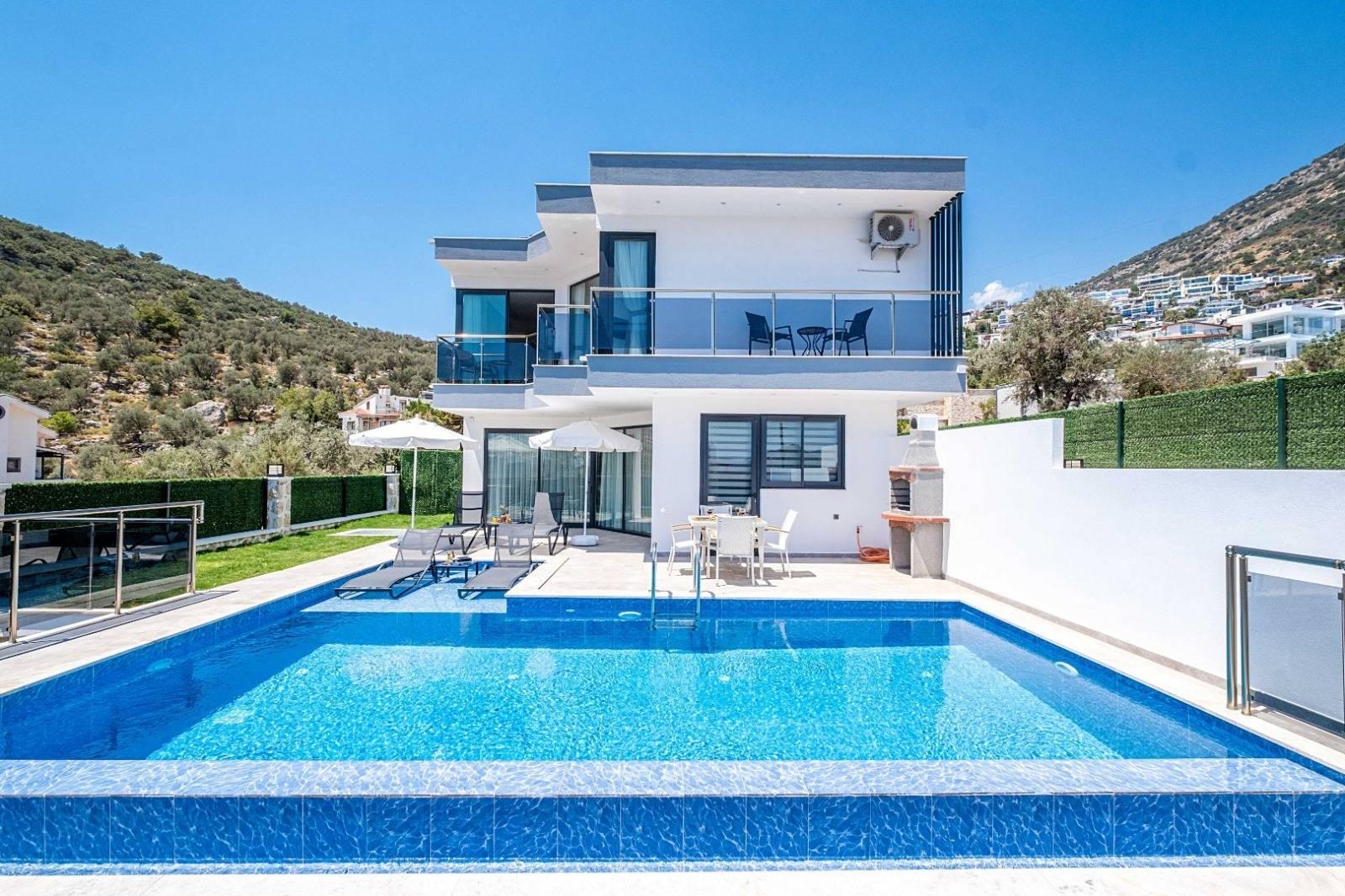 Kaş Kalkan'da Ferah Manzaralı, Özel Havuzlu, Jakuzili, Şık Villa -34811