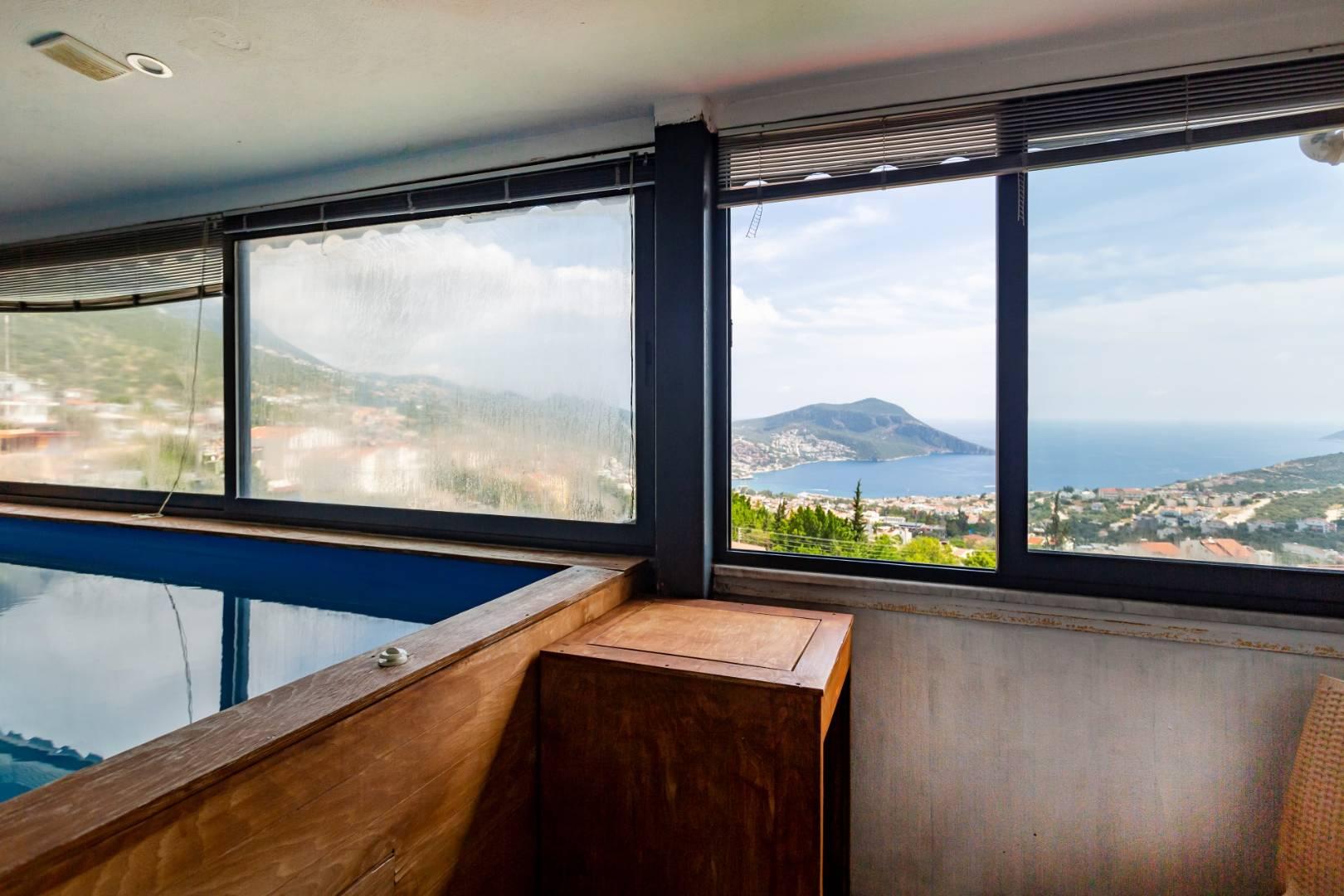 Kaş Kalkan'da Deniz Manzaralı, Serinleme Havuzlu, 2+1 Tatil Evi-36153