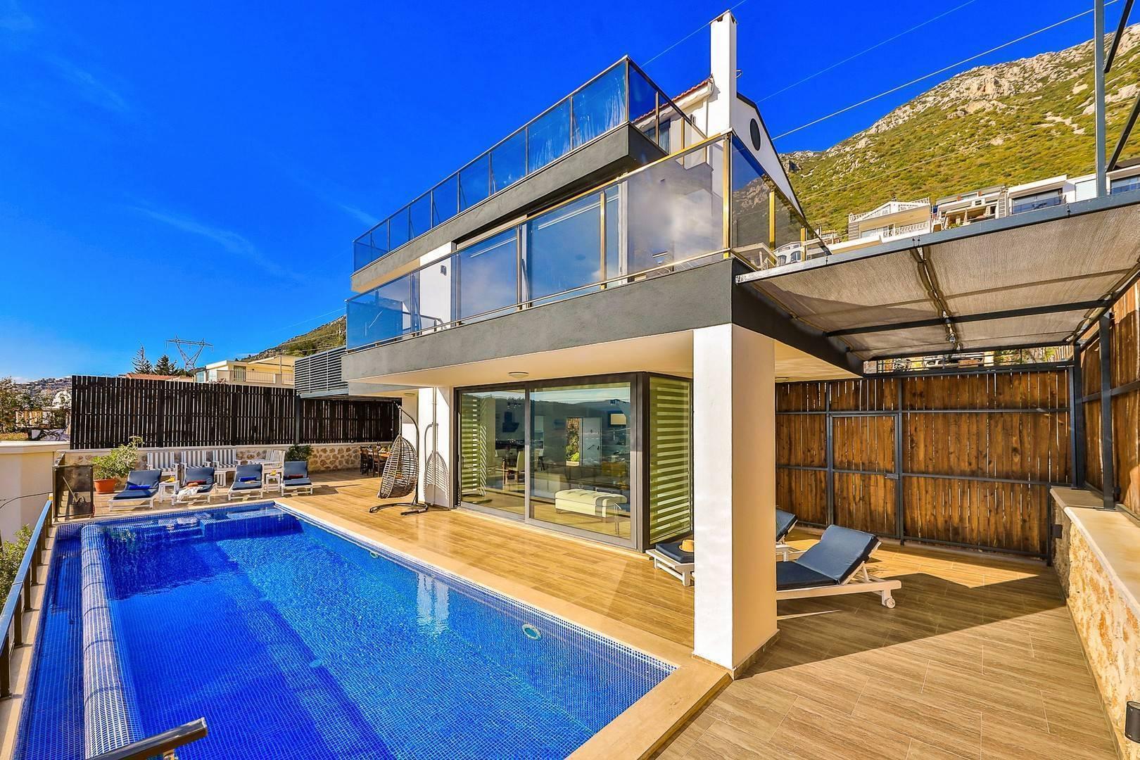Kaş Kalkan'da Deniz Manzaralı, Özel Havuzlu, Konforlu Şık Villa-40969