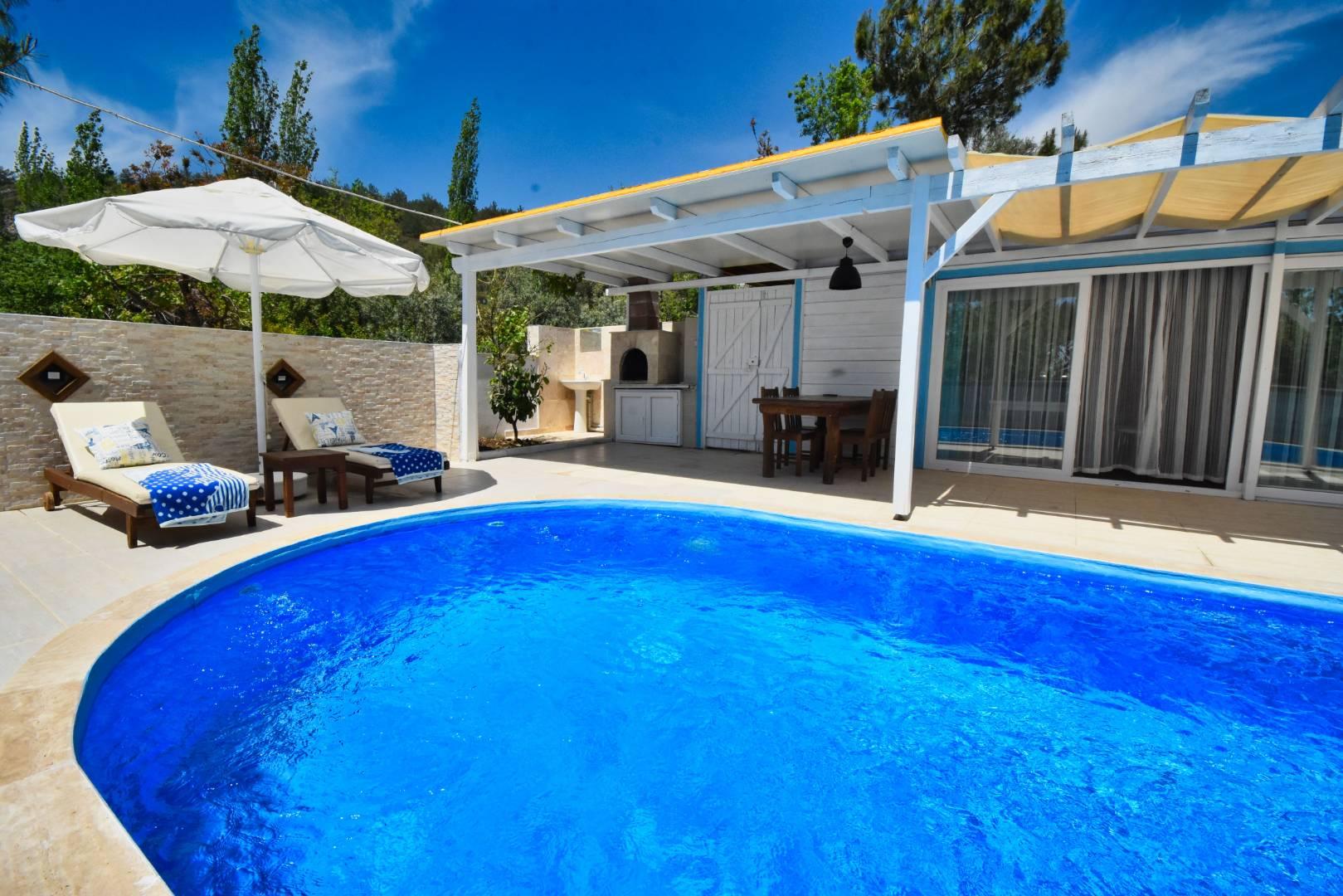 Kaş İslamlar'da Balayı Çiftlerine Uygun, Özel Havuzlu, Ahşap Villa-43212