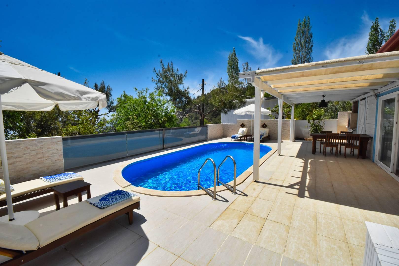 Kaş İslamlar'da Balayı Çiftlerine Uygun, Özel Havuzlu, Ahşap Villa-43212