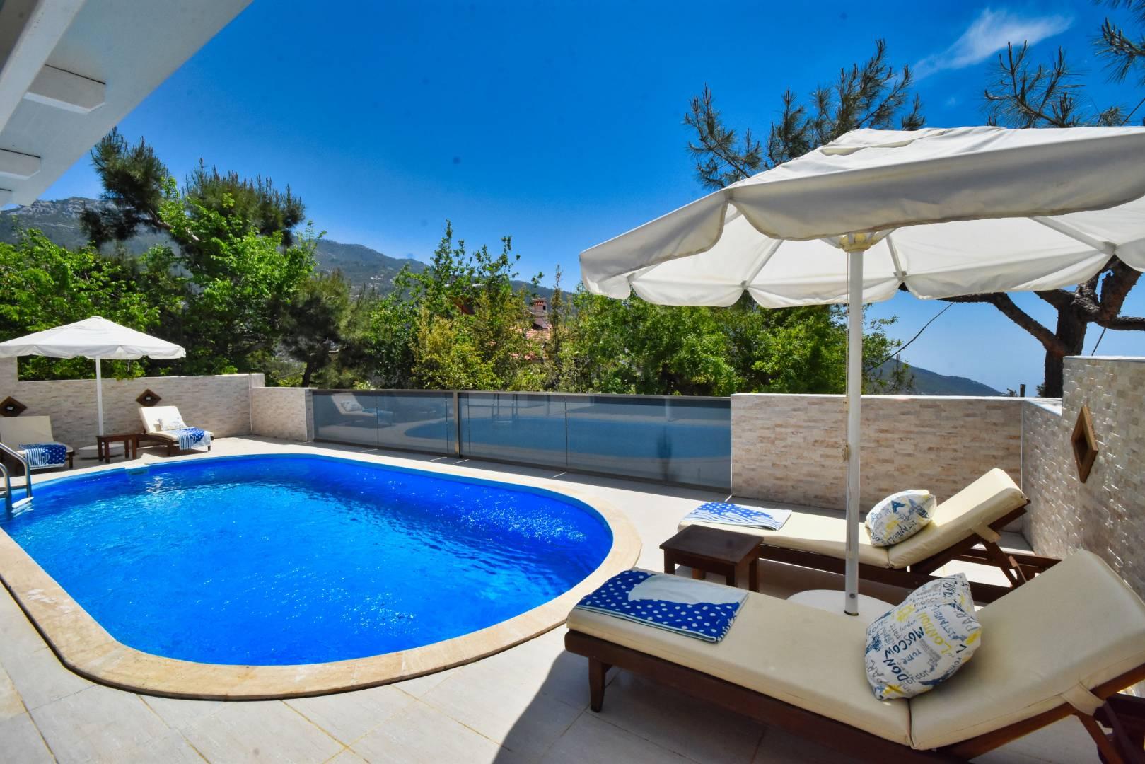 Kaş İslamlar'da Balayı Çiftlerine Uygun, Özel Havuzlu, Ahşap Villa-43212