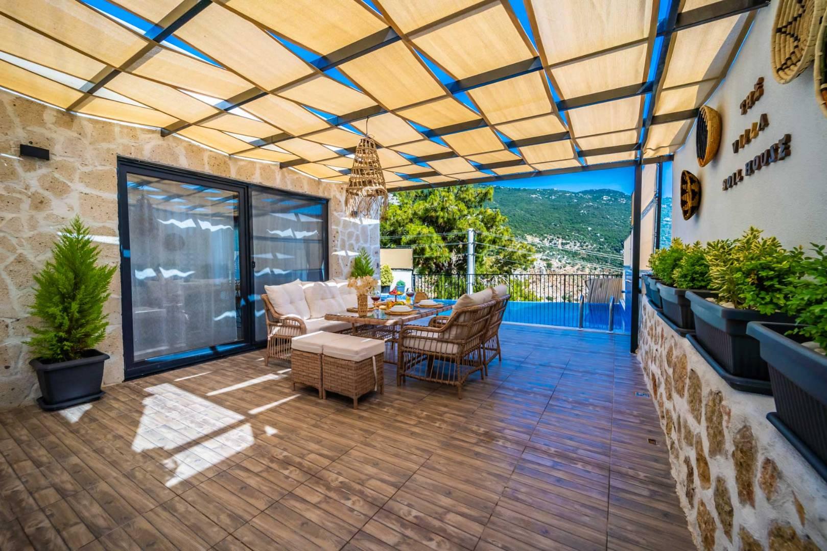 Kaş İslamlar'da Orman Manzaralı, Özel Havuzlu, 4 Kişilik Villa-43360