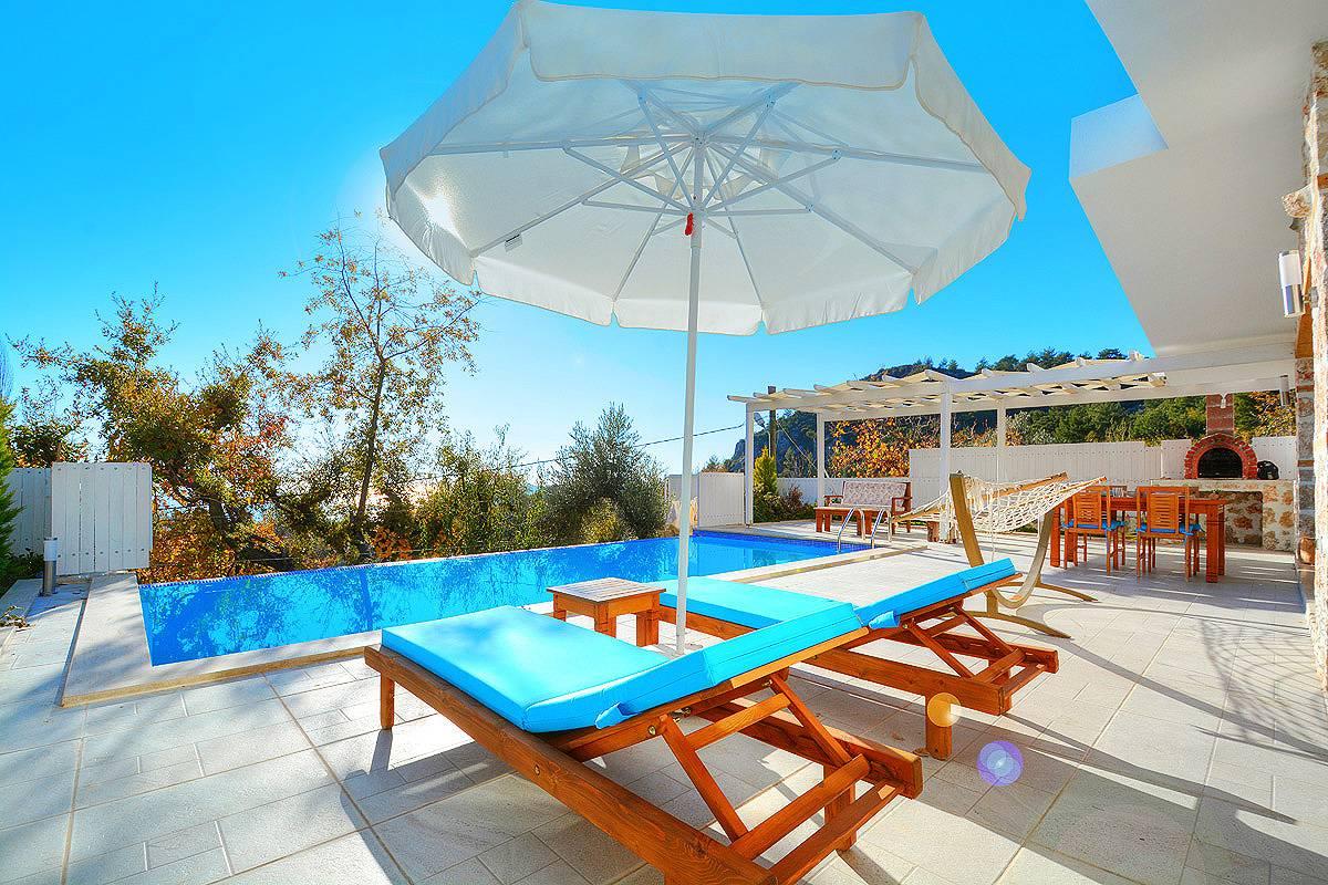 Kaş İslamlar'da Enfes Doğada, Özel Havuzlu, Balayı Villası-43211