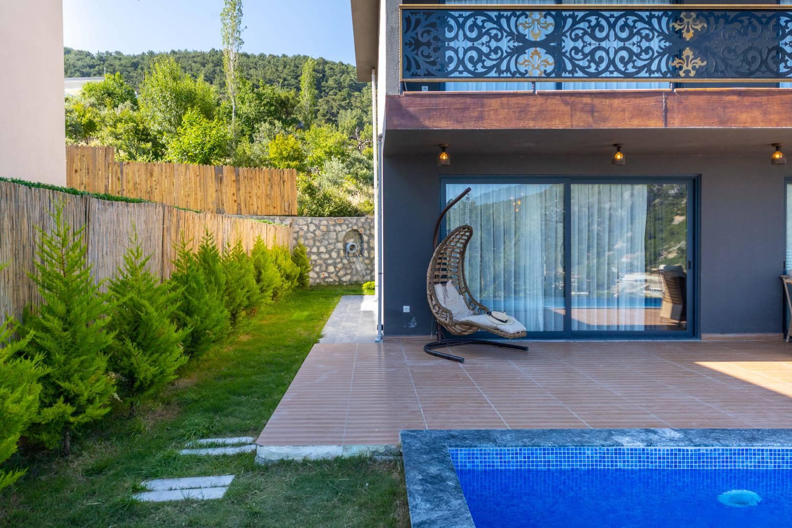 Kaş İslamlar'da Doğa Manzaralı, Özel Havuzlu, Jakuzili, Şık Villa-40026