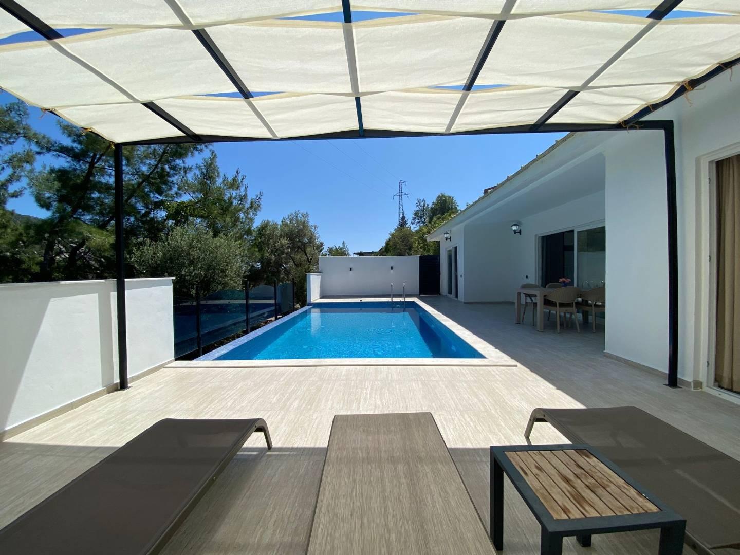 Kaş İslamlar'da Muhteşem Doğa Manzaralı, Özel Havuzlu, Lüks Villa-35353