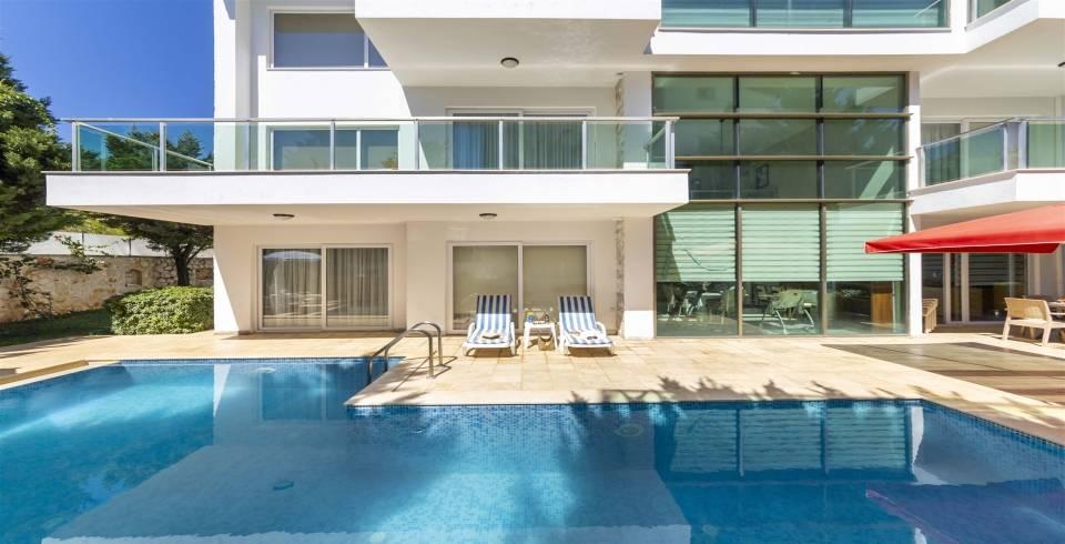 Kaş Kalkan'da Doğa Manzaralı, Özel Havuzlu, Bahçeli Villa-14597