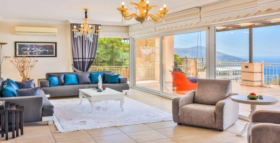 Kaş Kalkan'da Deniz Manzaralı, Özel Havuzlu, 7 Kişilik Villa-40226