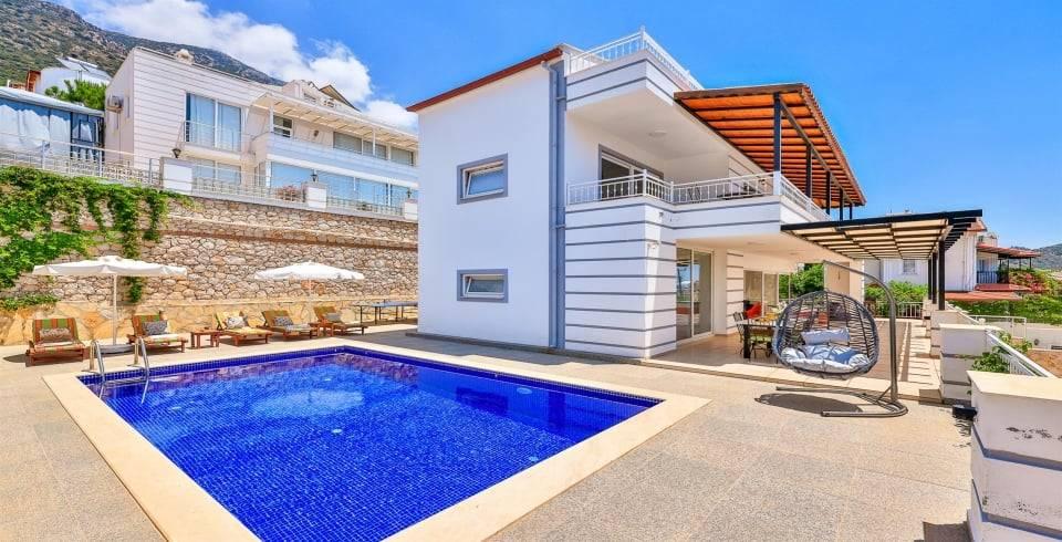 Kaş Kalkan'da Deniz Manzaralı, Özel Havuzlu, 7 Kişilik Villa-40226