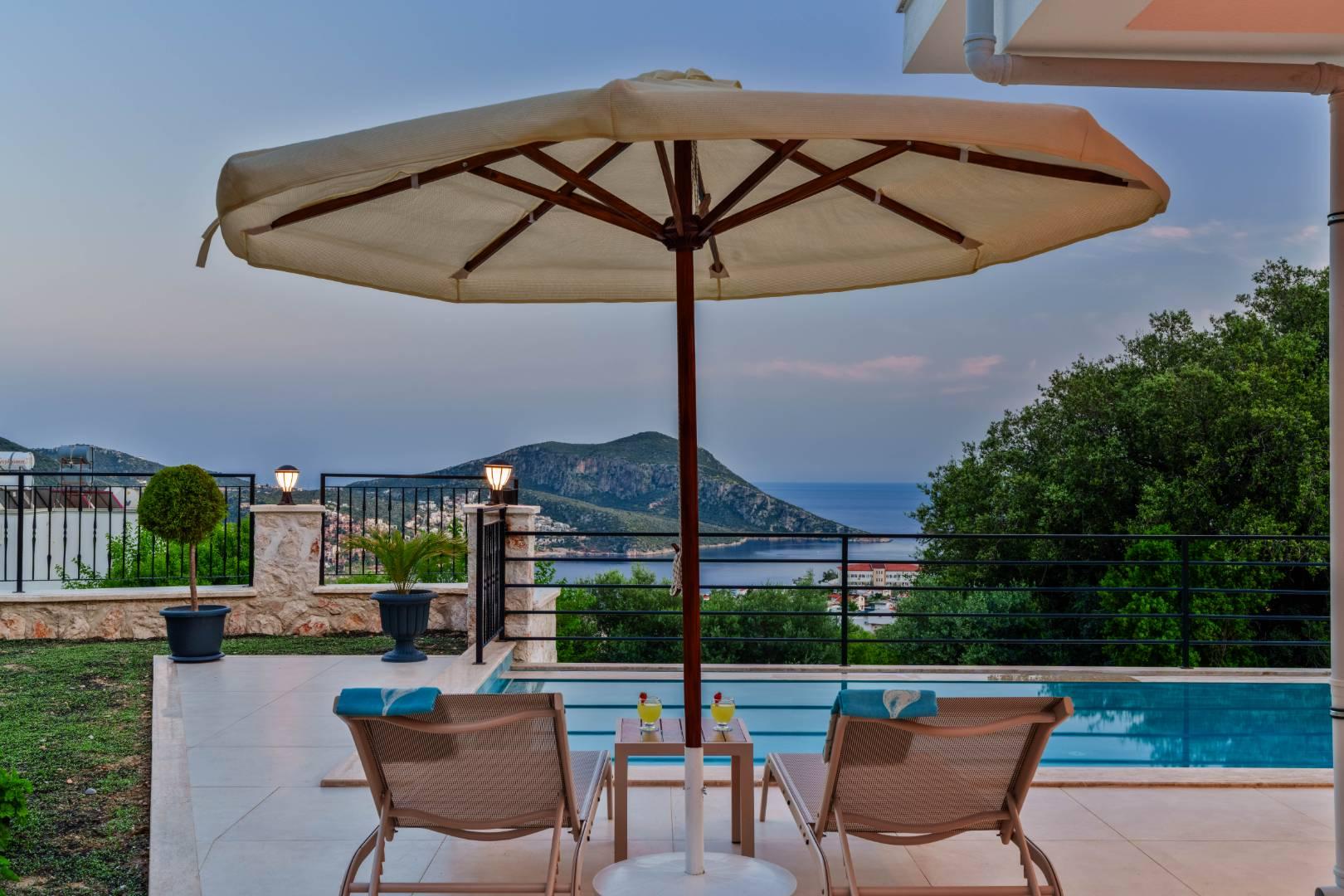 Kalkan Kızıltaş'ta Deniz Manzaralı, Özel Havuzlu, Jakuzili Villa -42383