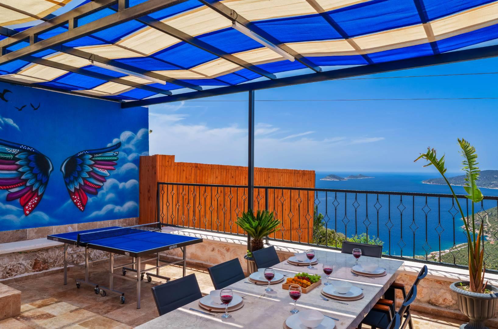 Kalkan Kördere'de Deniz Manzaralı, Özel Havuzlu, 5 Kişilik Villa-20646