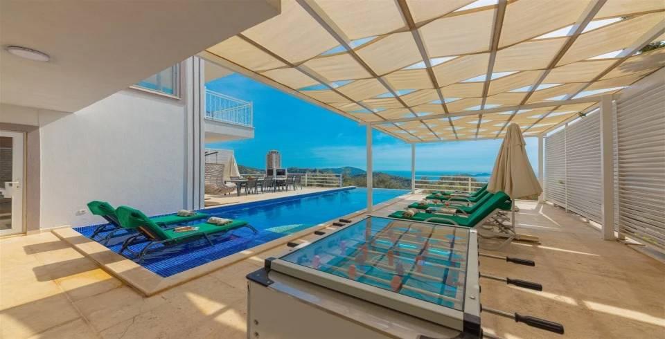 Kalkan Kördere'de Doğa ve Deniz Manzaralı, Özel Havuzlu, Şık Villa-39814