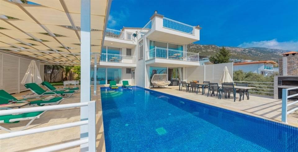 Kalkan Kördere'de Doğa ve Deniz Manzaralı, Özel Havuzlu, Şık Villa-39814
