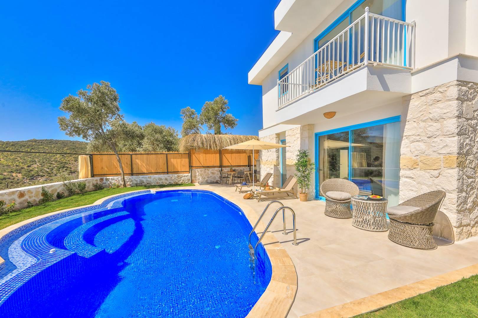 Kaş Patara'da Huzurlu Doğada, Özel Havuzlu, Saunalı, Kiralık Villa -34749