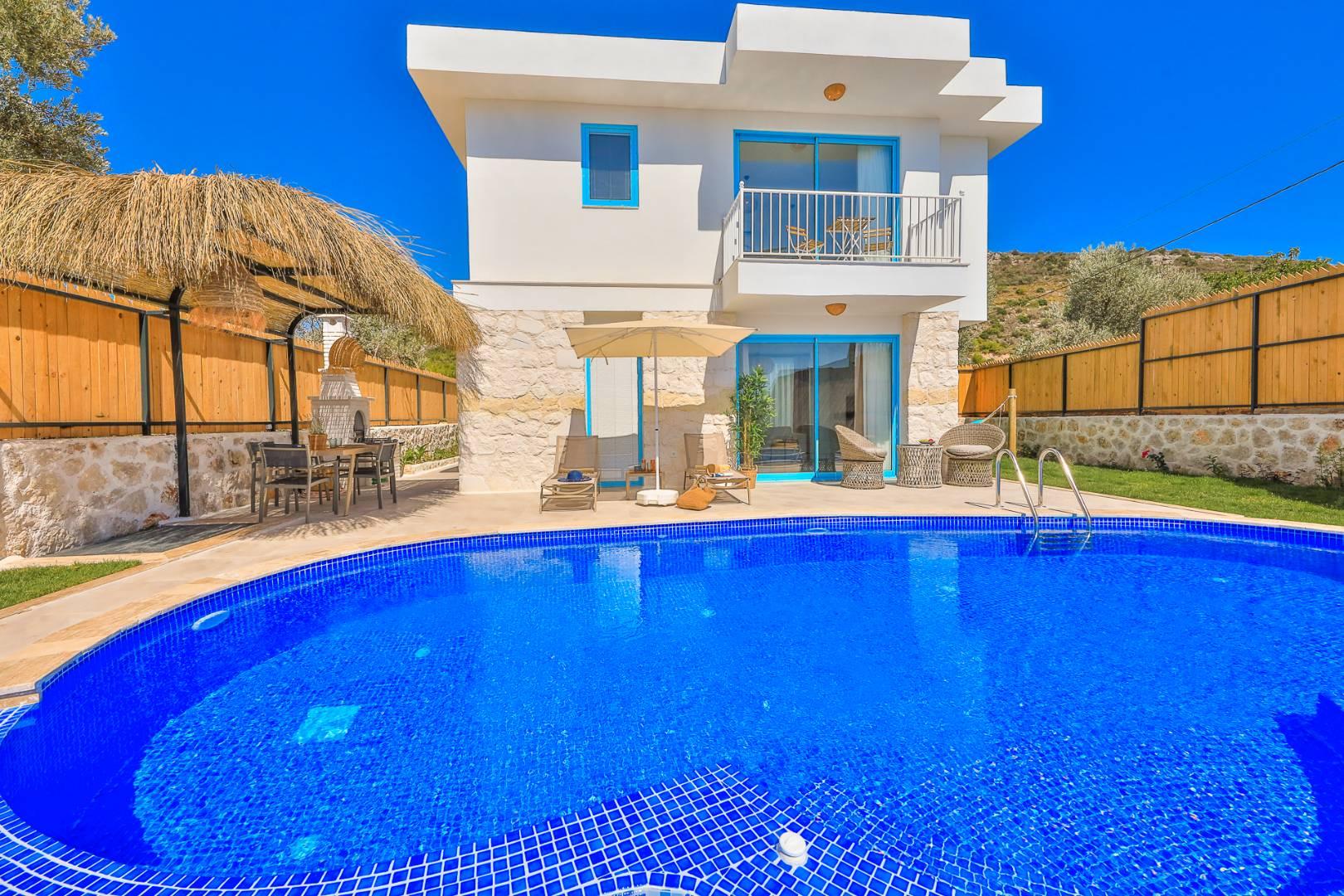 Kaş Patara'da Huzurlu Doğada, Özel Havuzlu, Saunalı, Kiralık Villa -34749