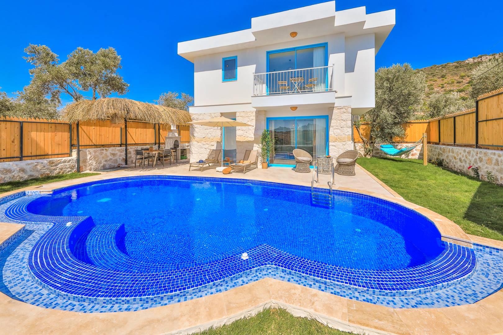 Kaş Patara'da Huzurlu Doğada, Özel Havuzlu, Saunalı, Kiralık Villa -34749