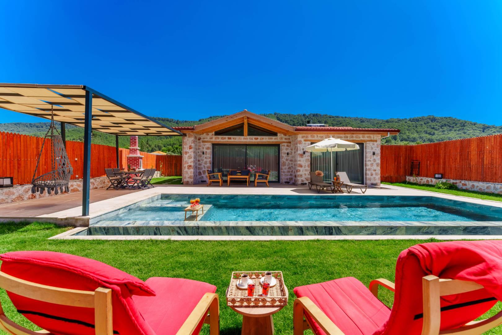 Kaş Sarıbelen'de Muhteşem Doğada, Özel Havuzlu, Balayı Villası-43604