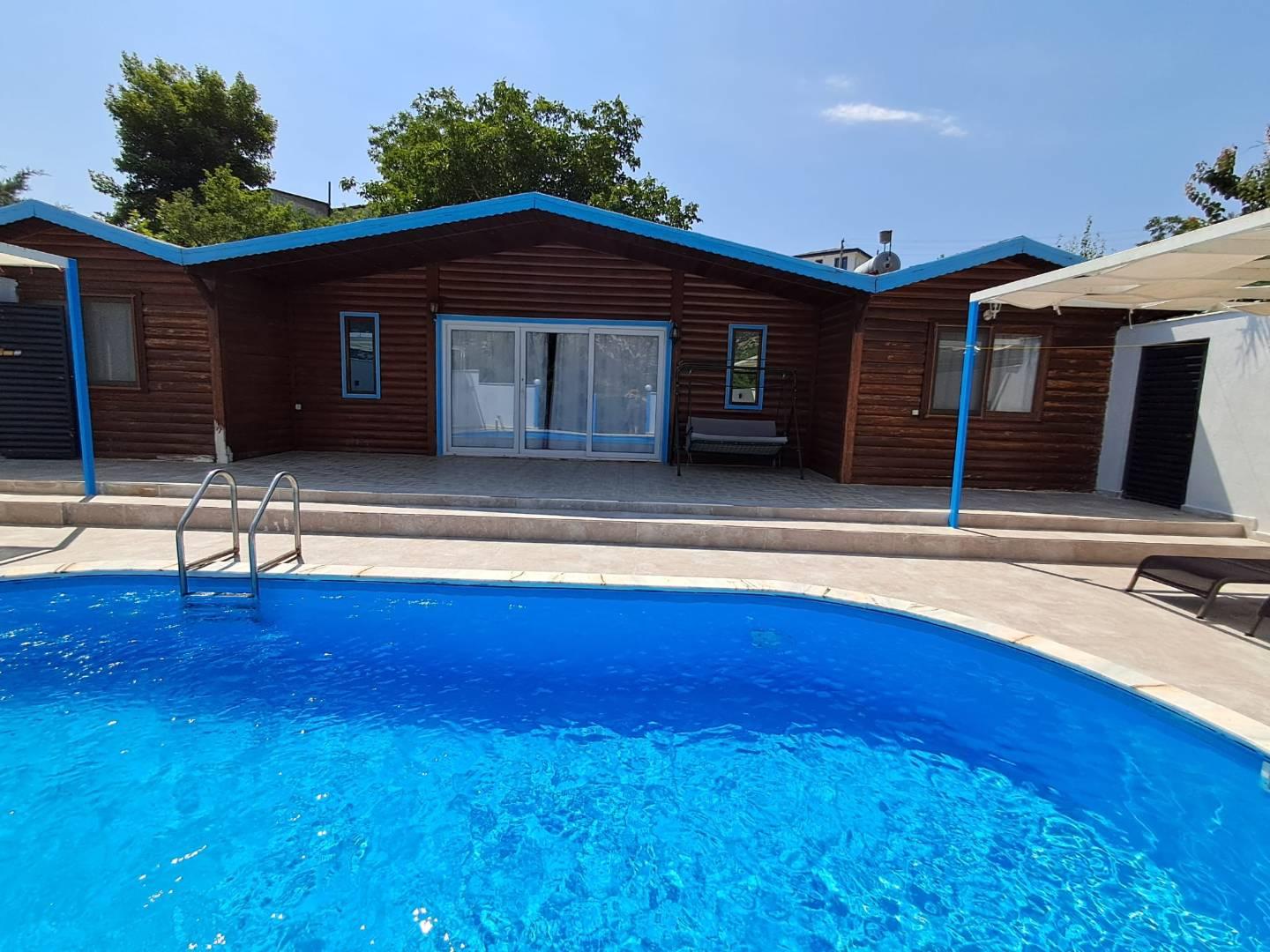 Kaş İslamlar'da Ahşap Mimarili, Korunaklı, Özel Havuzlu Kiralık Villa-35343