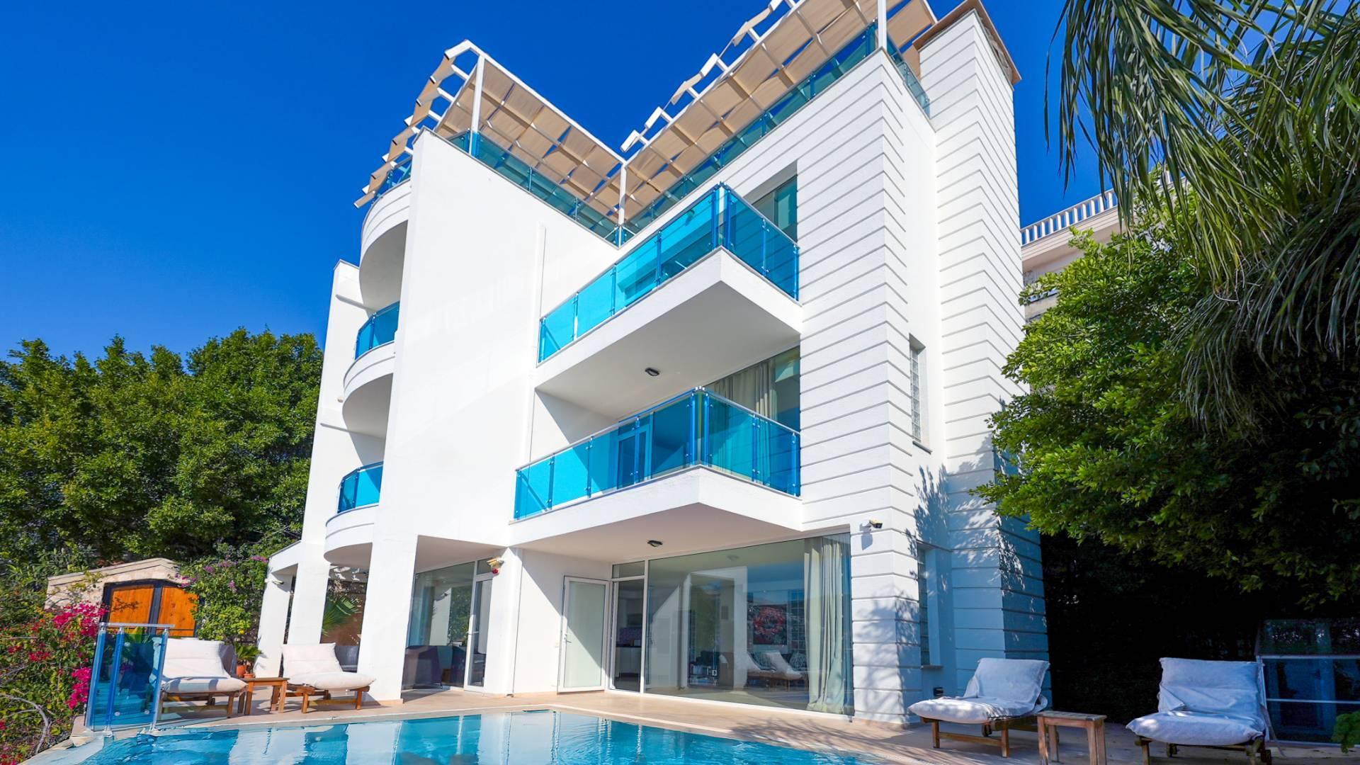 Kaş Kalkan'da Harika Deniz Manzaralı, Sonsuzluk Havuzlu, 3+1 Villa-41731