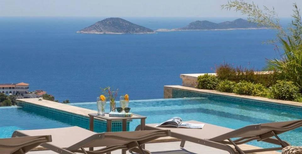 Kaş Kalkan'da Enfes Deniz Manzaralı, Sonsuzluk Havuzlu, Görkemli Villa-41655