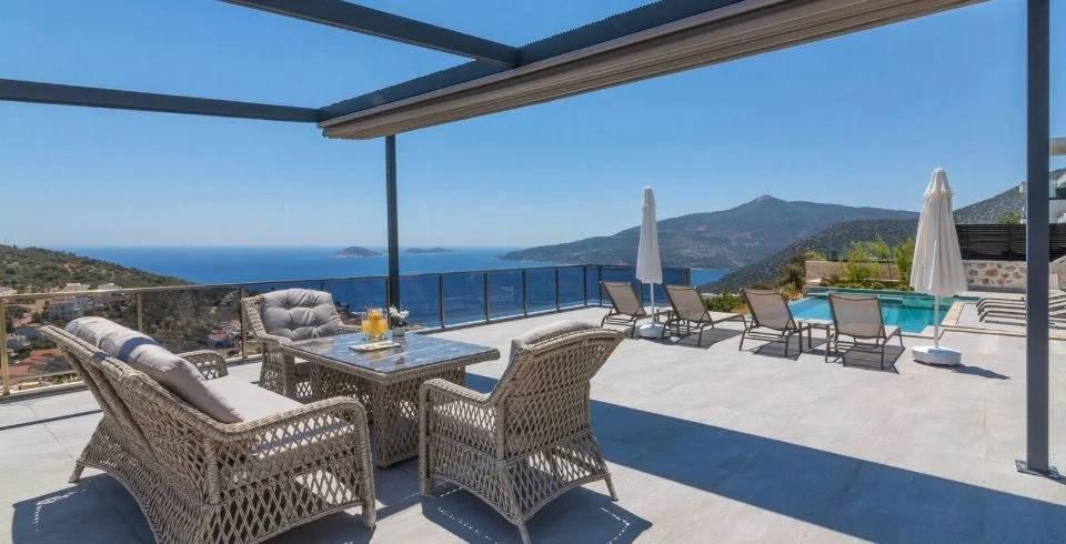 Kaş Kalkan'da Enfes Deniz Manzaralı, Sonsuzluk Havuzlu, Görkemli Villa-41655
