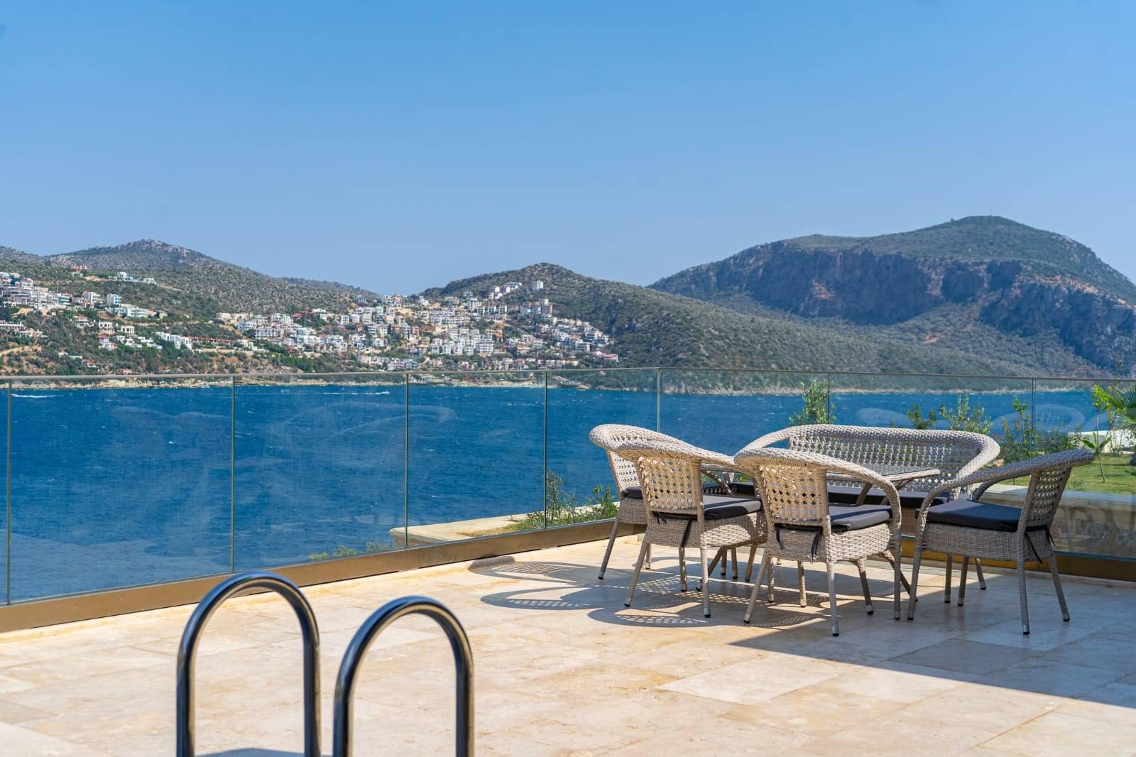 Kaş Kalkan'da Göz Alıcı Deniz Manzaralı, Özel Havuzlu, Modern Villa-41233