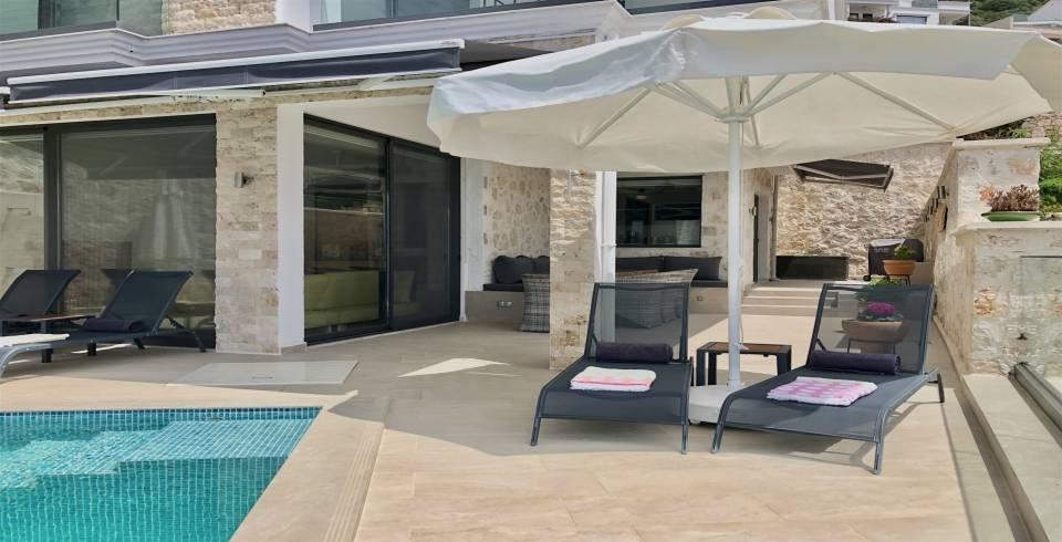Kaş Kalkan'da Enfes Deniz Manzaralı, Özel Havuzlu, 8 Kişilik Villa-40443