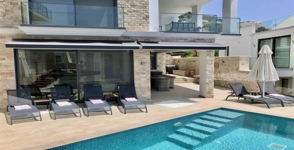Kaş Kalkan'da Enfes Deniz Manzaralı, Özel Havuzlu, 8 Kişilik Villa-40443
