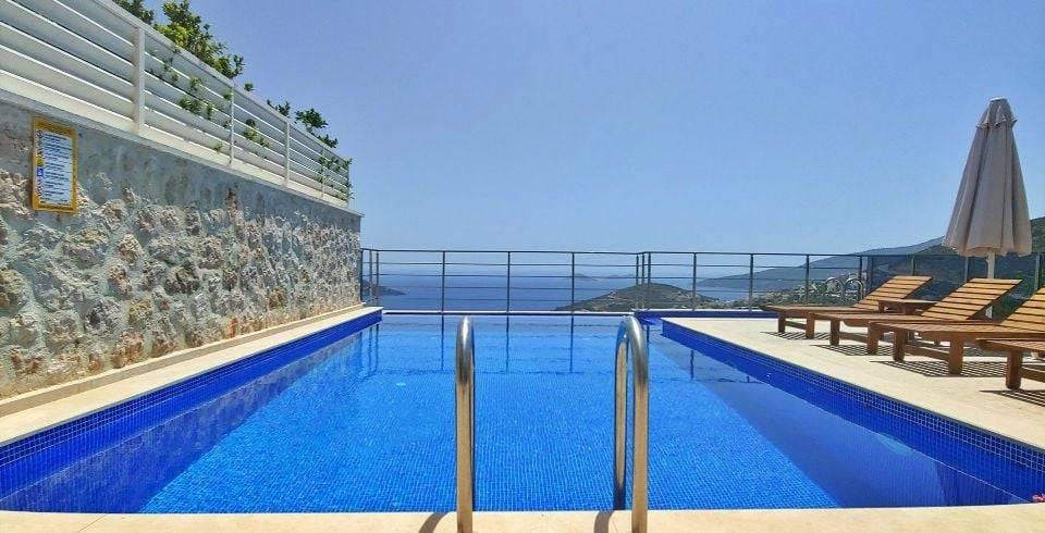Kaş Kalkan'da Muhteşem Deniz Manzaralı, Özel Havuzlu, 5+1 Villa-40197