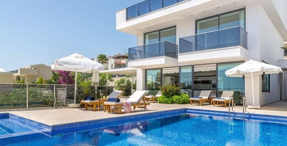 Kaş Kalkan'da Muhteşem Deniz Manzaralı, Özel Havuzlu, 5+1 Villa-40197