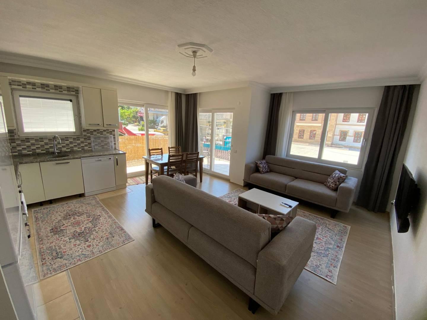Kaş Andifli'de Çekirdek Ailelere Uygun, 2+1, Şık Apart-42754