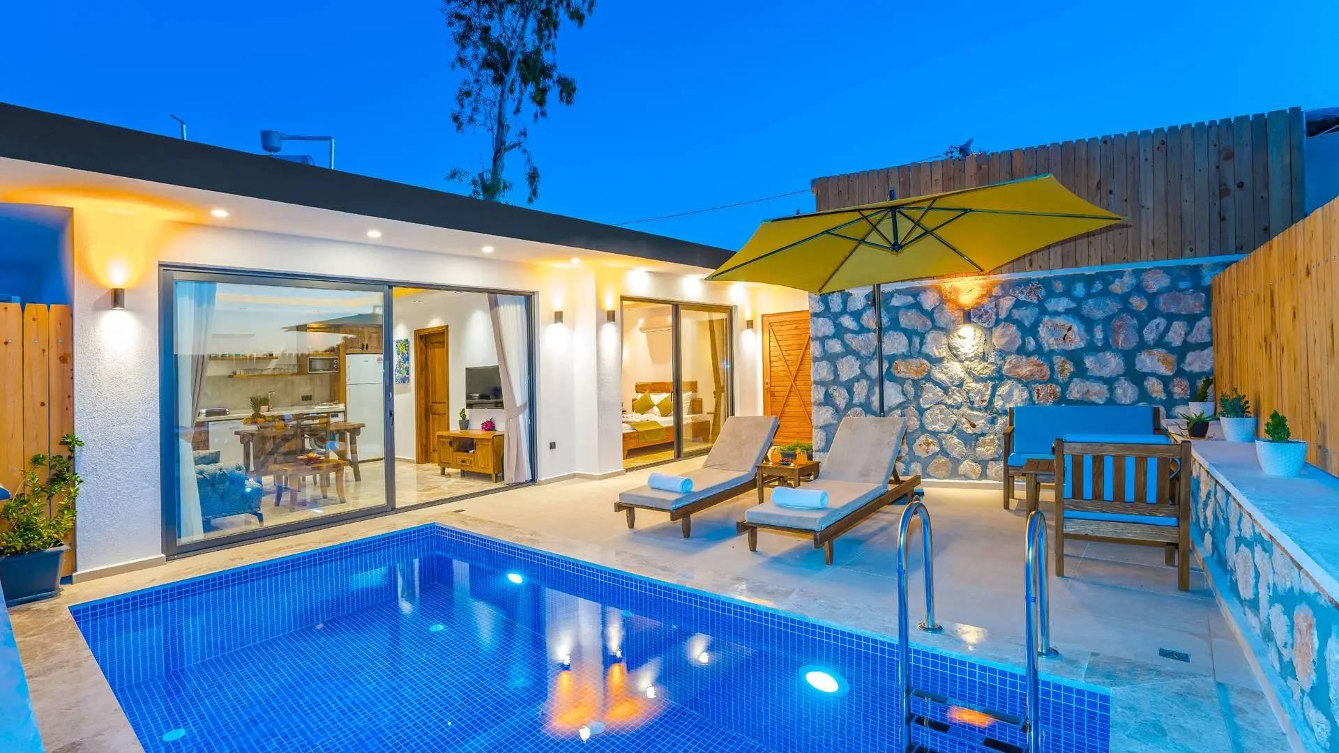 Kaş Bezirgan'da Balayı Çiftlerine Uygun, Özel Havuzlu, Romantik Villa-43967