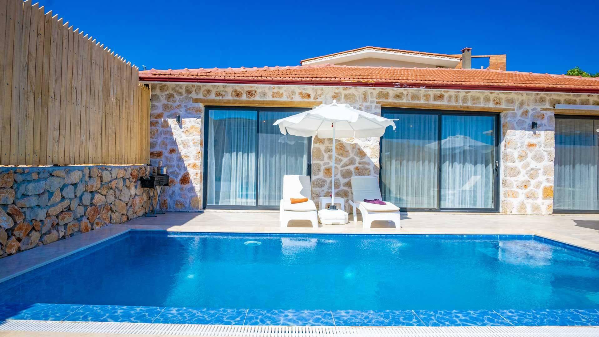 Kaş Bezirgan'da Çekirdek Ailelere Uygun, Özel Havuzlu, Tatil Villası-41202