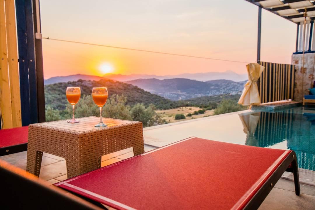 Kaş Bezirgan'da Doğa Manzaralı, Özel Havuzlu, Balayı Villası-43629