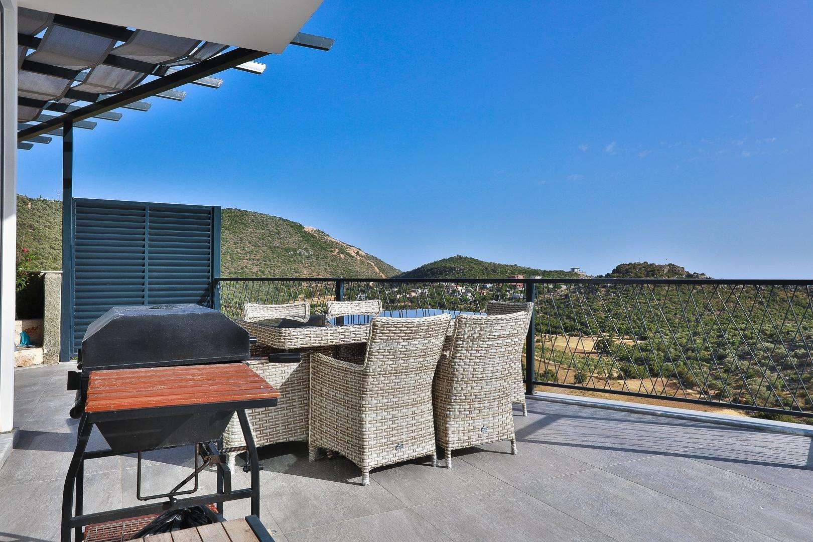 Kaş Bezirgan'da Olağanüstü Deniz Manzaralı, Özel Havuzlu, Ferah Villa-41198