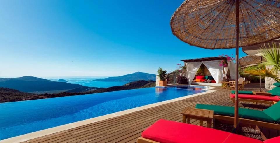 Kaş Bezirgan'da Eşsiz Deniz Manzaralı, Özel Havuzlu, Otantik Villa -40347