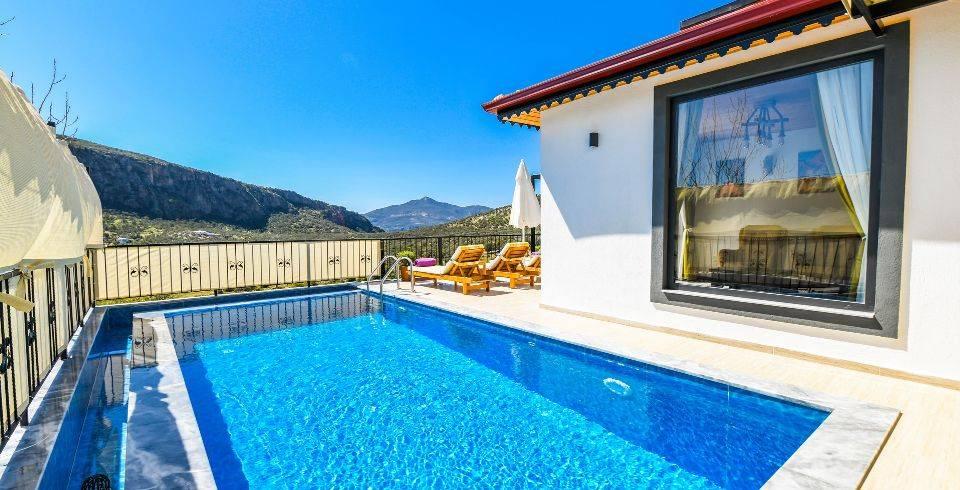 Kaş Bezirgan'da Gözlerden Uzak, Özel Havuzlu, Jakuzili, Balayı Villası-40451
